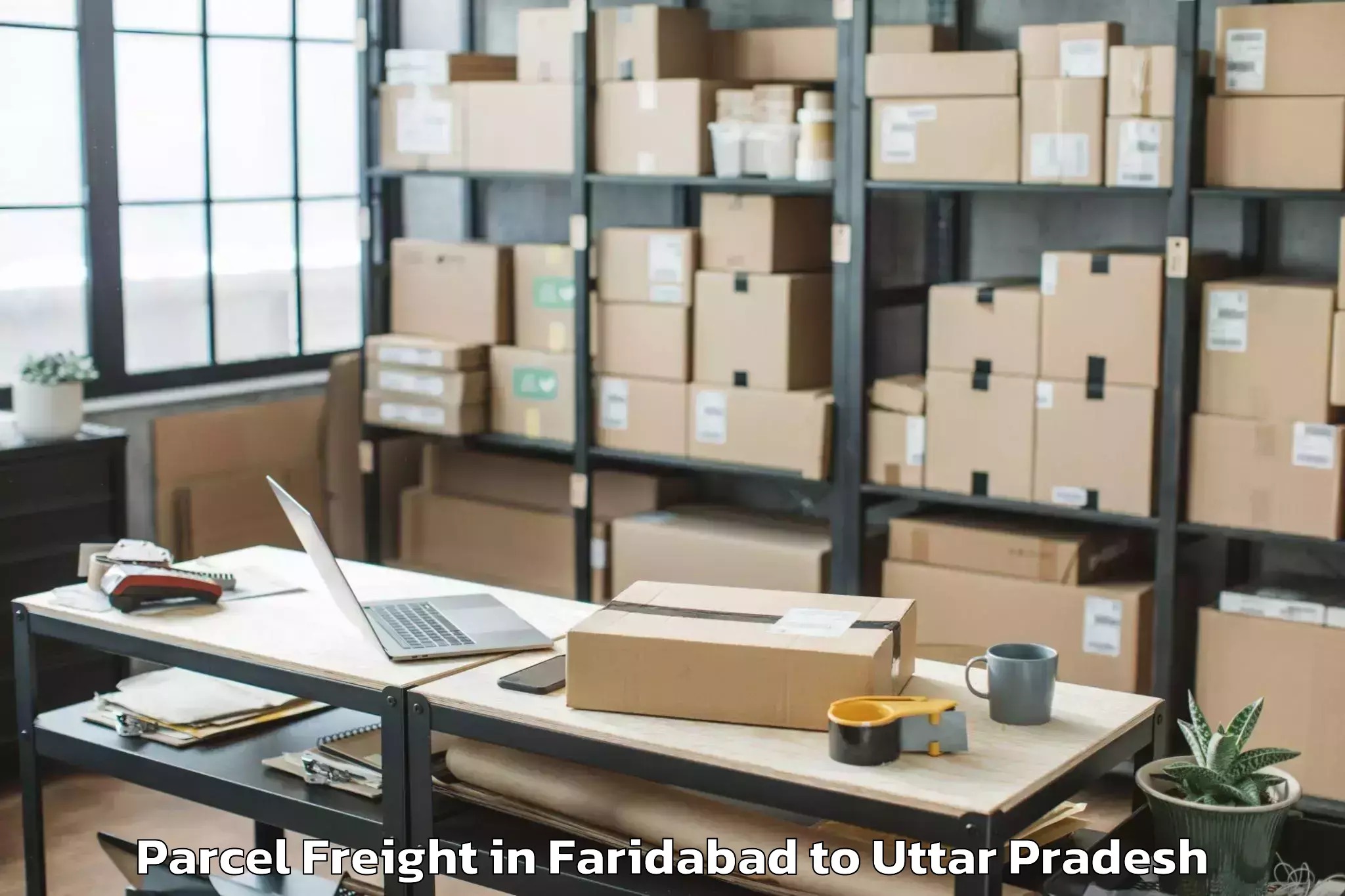 Faridabad to Bakewar Parcel Freight Booking